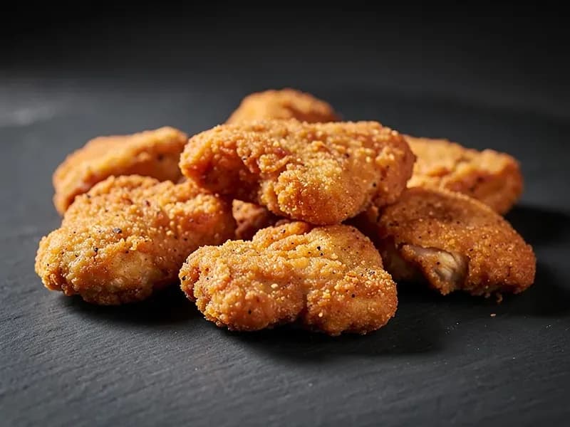 Wingstop Boneless Wings (10-Piece, Plain) with chicken breast pieces (10), seasoned breading and batter, frying oil (absorbed)