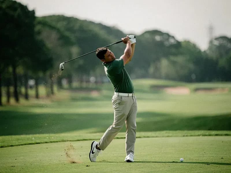 Person golf to burn calories