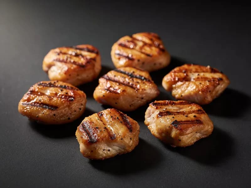 Chick-fil-A Grilled Nuggets (8-count) with grilled chicken breast (marinated), marinade/seasoning