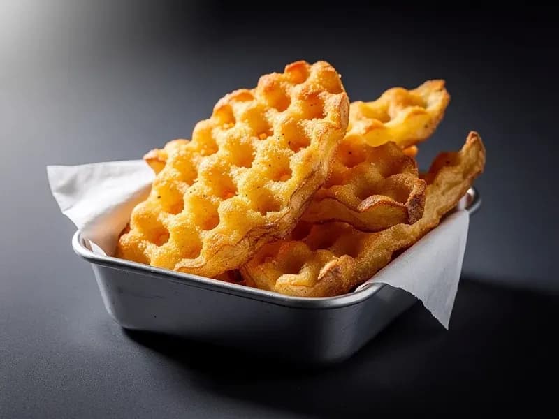 Chick-fil-A Waffle Fries (Medium) with waffle-cut potatoes, canola oil (absorbed during frying)