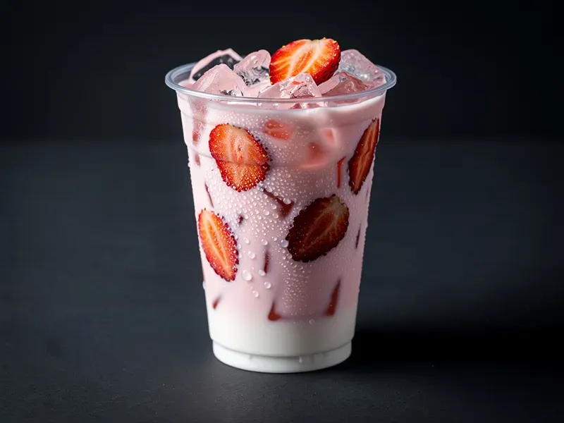 Starbucks Pink Drink with strawberry acai refresher base, coconut milk, freeze-dried strawberries