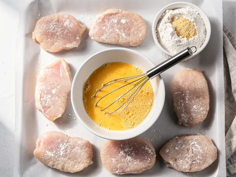 Step 3: In a separate bowl, whisk together the egg and milk to make an egg wash.