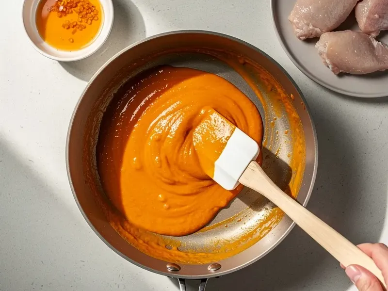 Step 5: Add the cornstarch slurry to the sauce and stir until the sauce thickens, about