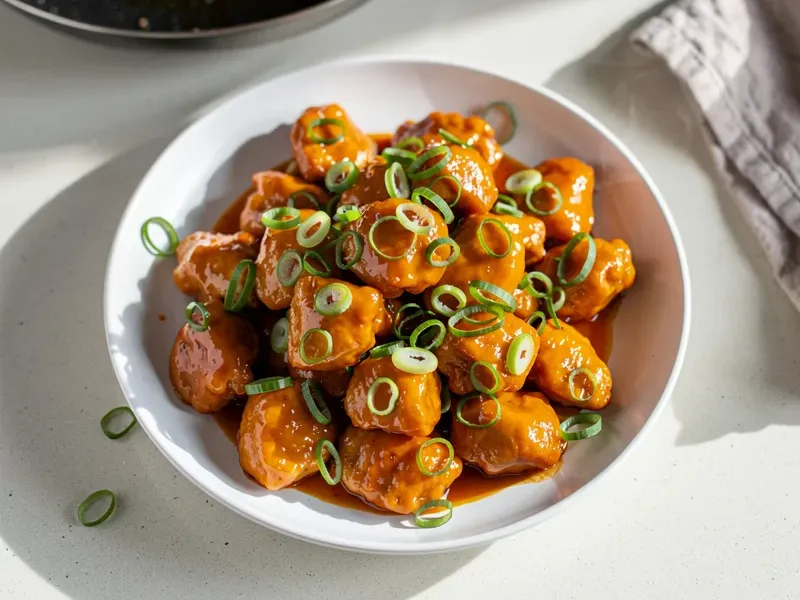 Step 7: Garnish with sliced green onions and serve immediately.