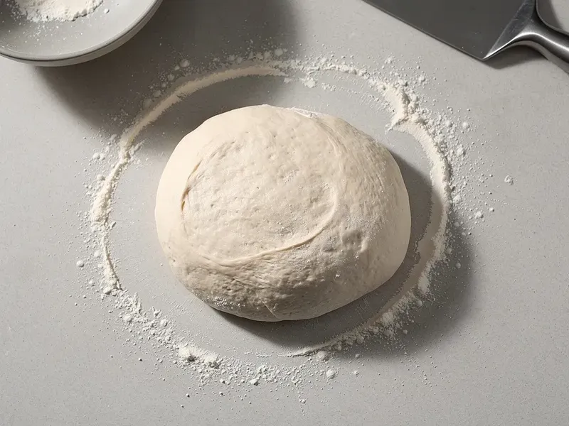 Step 2: Turn the dough out onto a lightly floured surface and knead for 8 to 10 minutes