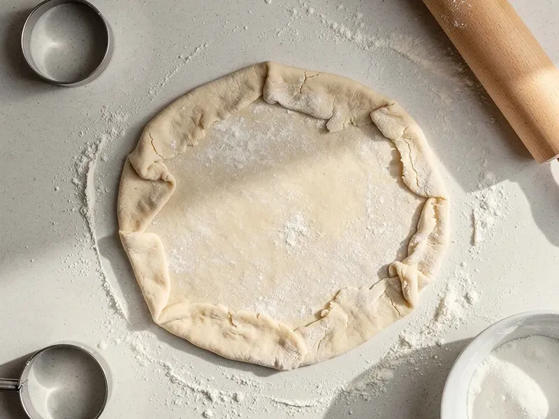 Step 5: Turn the dough onto a lightly floured surface and pat it to about 2cm (3/4 inch)
