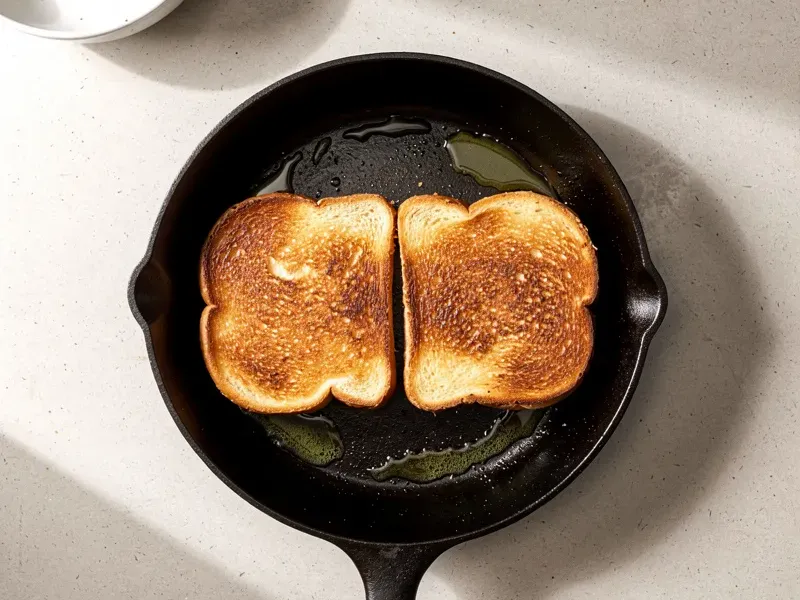 Step 5: Spread butter on both halves of the brioche bun and toast in a skillet over medi