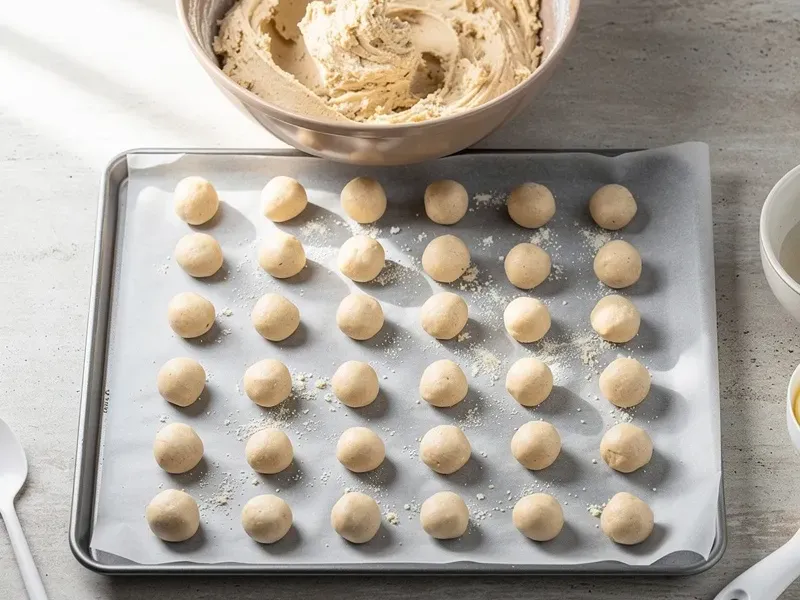 Step 4: Roll the mixture into balls about 3cm (1.25 inches) in diameter using your palms