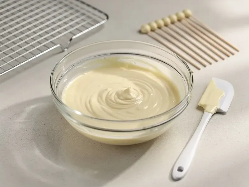 Step 5: Melt the white chocolate candy melts with coconut oil in a microwave-safe bowl,